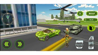 Army Plane Car Transporter - Female Soldier Unloads All Cars From Helicopter | Android Gameplay screenshot 4