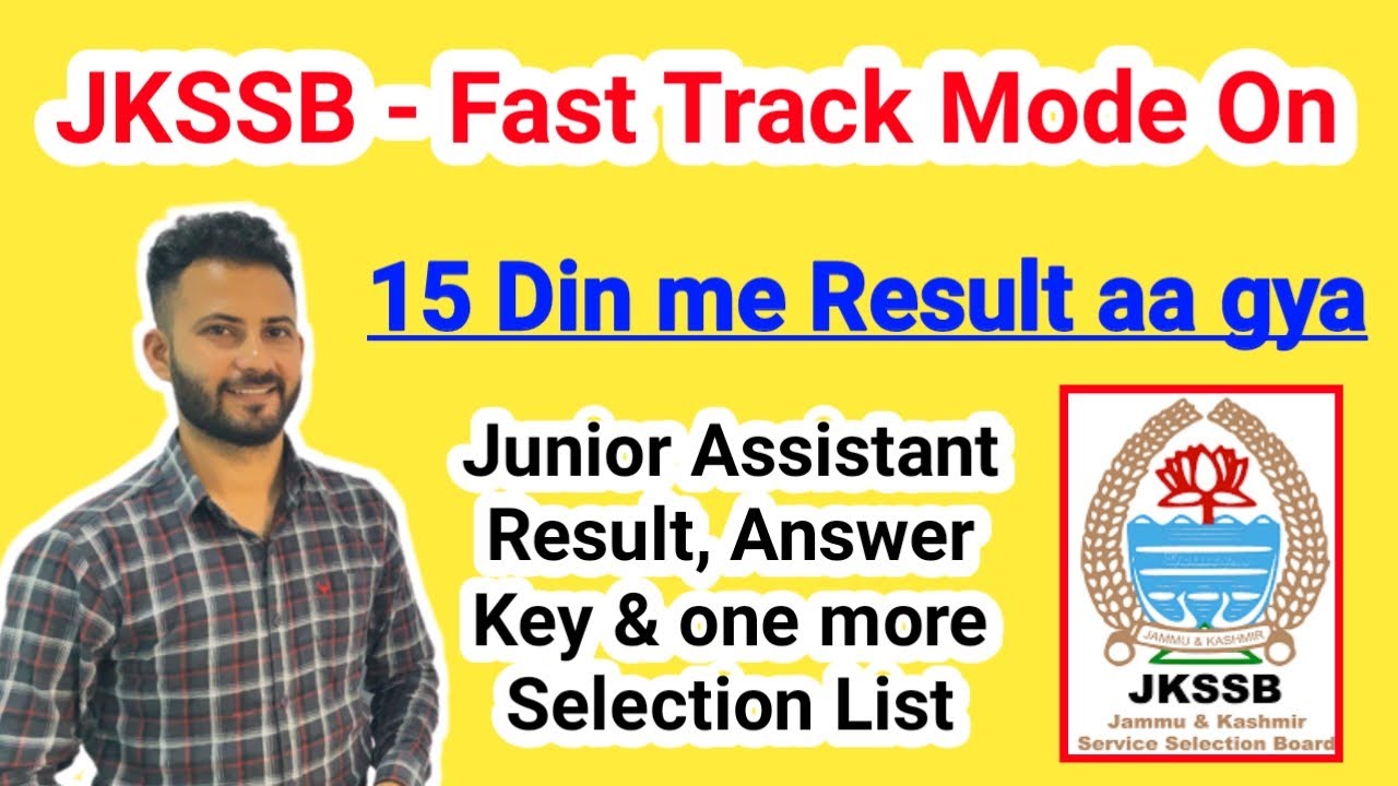 JKSSB Junior Assistant Result Out 15 din me Result aa gya 👍 JKSSB
