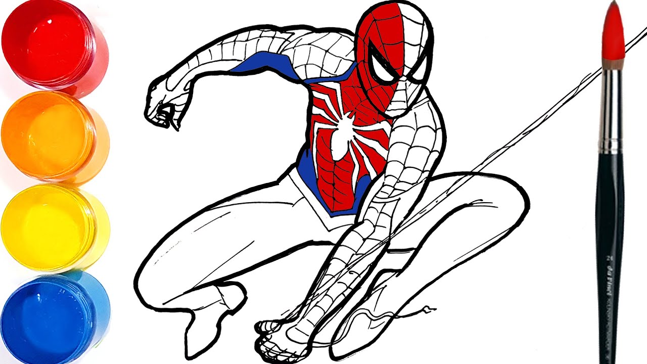 How to draw SPIDER-MAN Drawing and Coloring Pages | Tim Tim TV ...