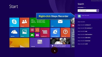 Windows 8.1 - Adding Steps Recorder as a Shortcut on Desktop (using mouse)