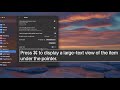 How to hover on text to magnify on screen text on macos sonoma