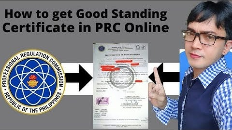 How to get Good Standing Certificate in PRC online