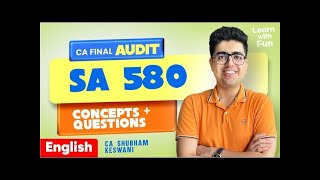SA 580 English Revision | CA Final Audit | CA Shubham Keswani (AIR 8)