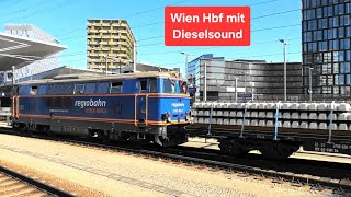 Wien Hbf mit Dieselsound: Rh2070, Rh5047, Rh2143 regiobahn & mehr