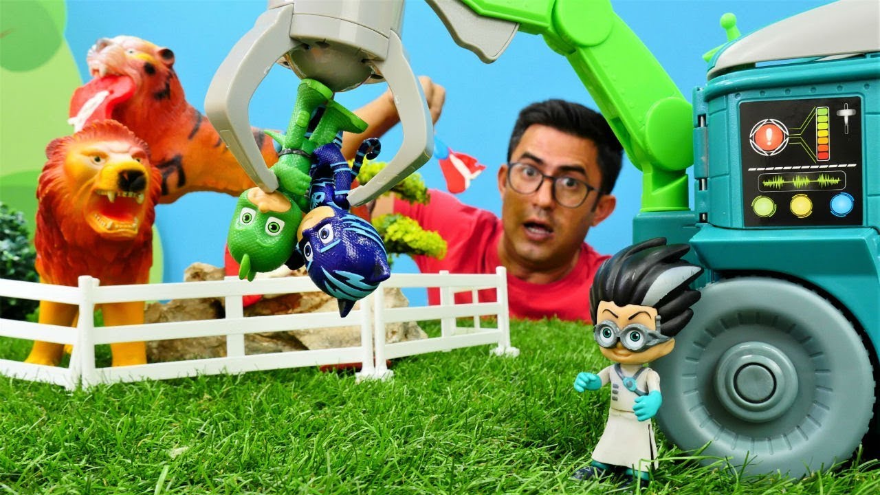 Pijamaskeliler. Romeo seyyar laboratuvarına Kedi Çocuğu ...
