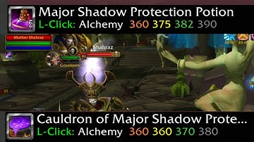 Major Shadow Protection Potion and Cauldron of Major Shadow Protection