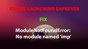 UBUNTU FIX: safeeyes-ModuleNotFoundError: No module named 