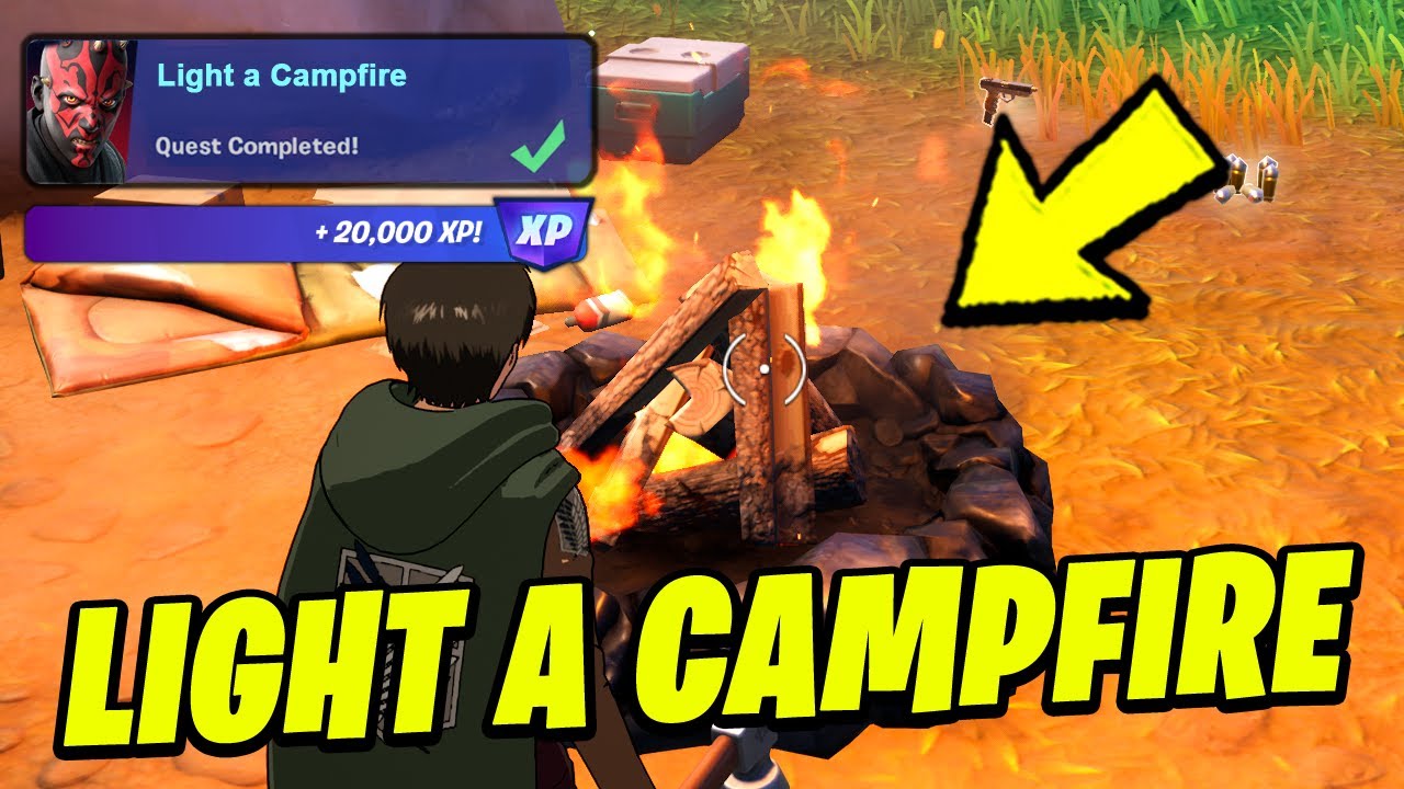 How to EASILY Light A Campfire Fortnite Star Wars Quest YouTube