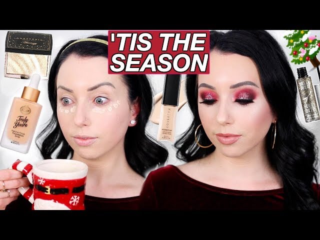 HOLIDAY PARTY MAKEUP! Full Face Cranberry Eyes & Outfit Ideas!