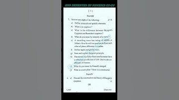 2 nd semester of physics cc-iv FM University questions paper 📜#previousyearquestions
