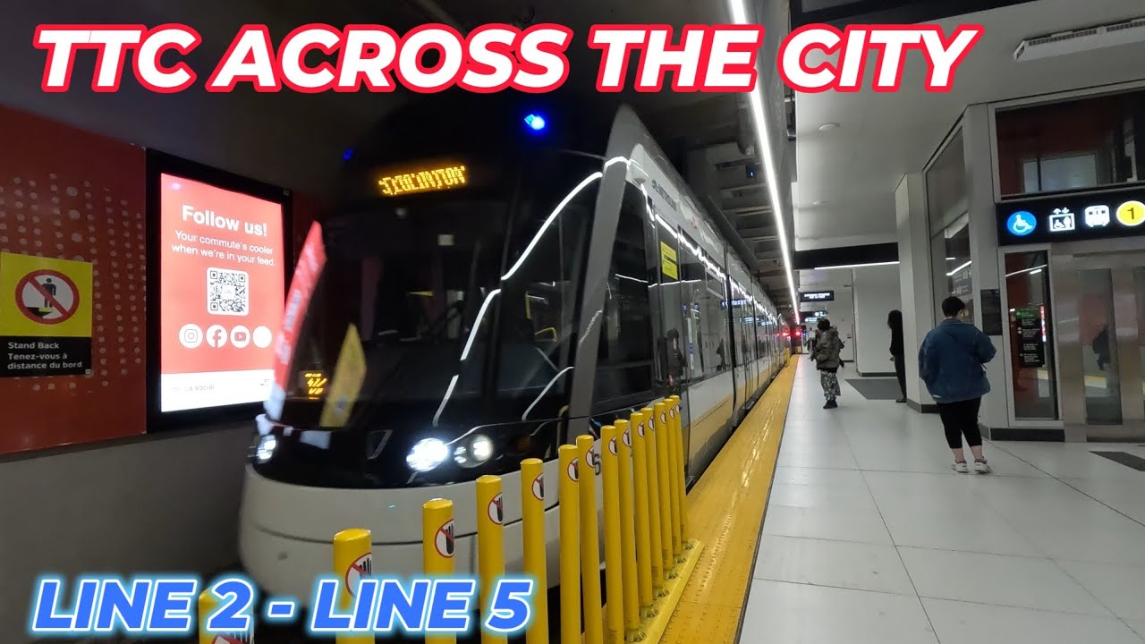 TTC Rides Across the City: Line 2 Ossington Station to Line 5 Cedarvale Station 