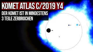 Comet Atlas C/2019 Y4: Broken into at least 3 pieces