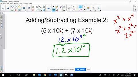 Adding Subtracting Scientific Notation