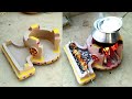 mitti ka chulha 2 in 1  BBQ and cooking stove | Primitive Skills,clay stove,Primitive Technology