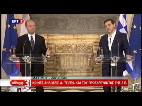 Κοινές δηλώσεις Αλ. Τσίπρα και πρωθυπουργού Μάλτας Τζ. Μούσκατ