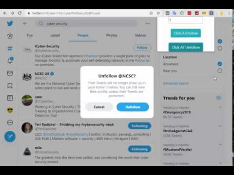 Twitter Follow UnFollow Extension Bot