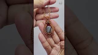 Coil wrap stone - Free tutorial video link above the title  #shortsvideo #wireworks #stonebeads @LanAnhHandmade