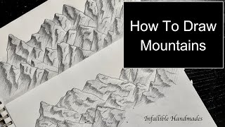 How To Draw Mountains | Easy Landscape Drawing Tutorial | Step by Step Guide to Draw Mountains