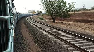 Basava Express At Its High Speed 100Kmh Bagalkot- Mysuru ,17308,Taking Curve And Moving Fast