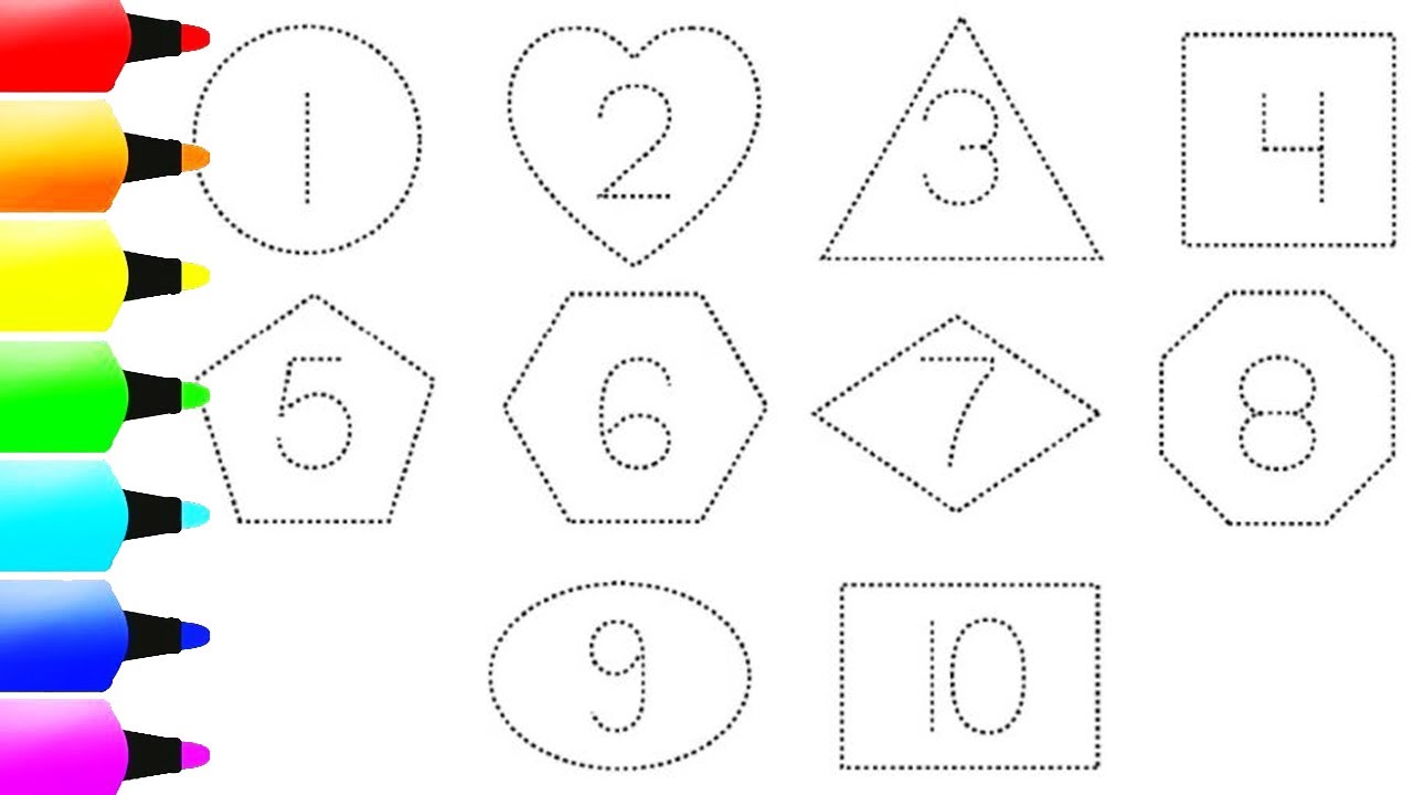 How to Read and Write Numbers 1 to 10 Easy for Kids, Toddlers ...