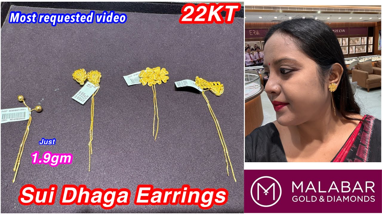 Share 181+ sui dhaga earrings malabar gold best