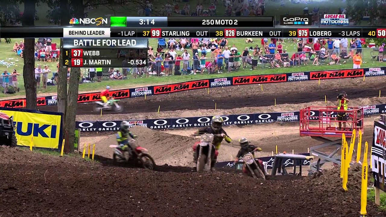 RedBud 250 Moto 2: Martin vs. Webb