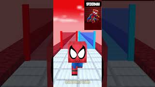 Help SPIDERMAN Choose His Body Part - QUEEN RUN CHALLENGE #minecraftshorts #funnyshorts