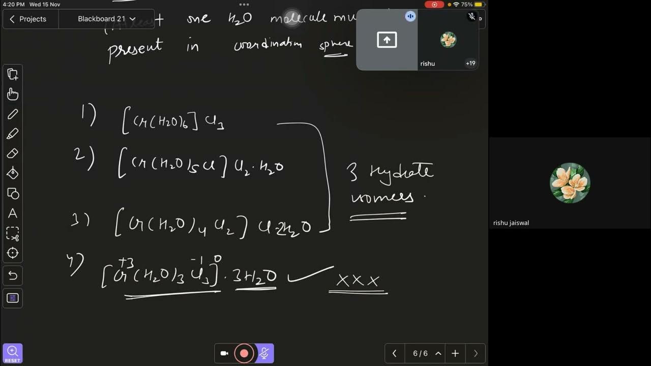 Coordination Compounds L11 JEE Droppers Batch 2024 Chemistry