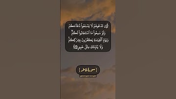 سورة فاطر الآية ١٣ و ١٤ بصوت الشيخ محمد صديق المنشاوي