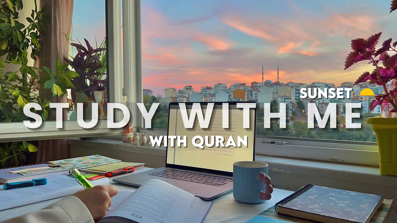 3-Hour Study With Me | Quran recitation | Pomodoro 50/10 | Real Time