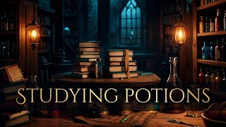 Studying Potions Ambience and Music | fantasy dark academia, studying for potions exam #ambience