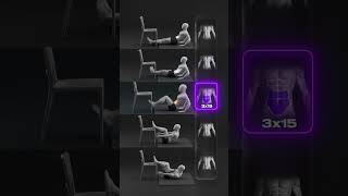 🔥🪑10-Min Chair Abs Workout For Stronger Core