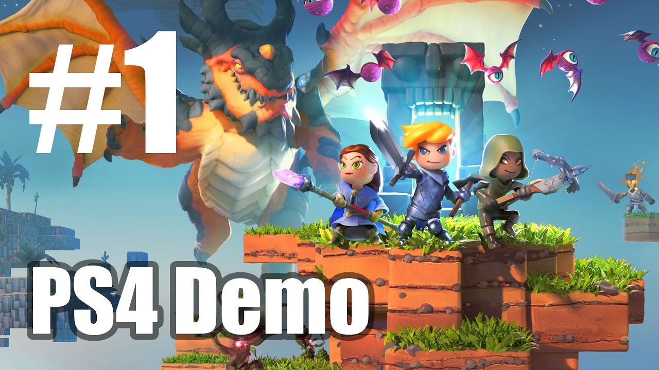 Portal Knights PS4 Gameplay 60fps - Demo Let's Play Walkthrough Part 1