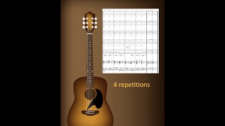 Pachelbels Canon for 5 guitar ostinatos