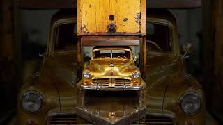 Hydraulic Press vs. Golden Vintage Car 🏎️💥 #shorts