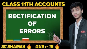 suspense account class 11 | class 11 rectification of error | sc sharma solution class 11 | class 11