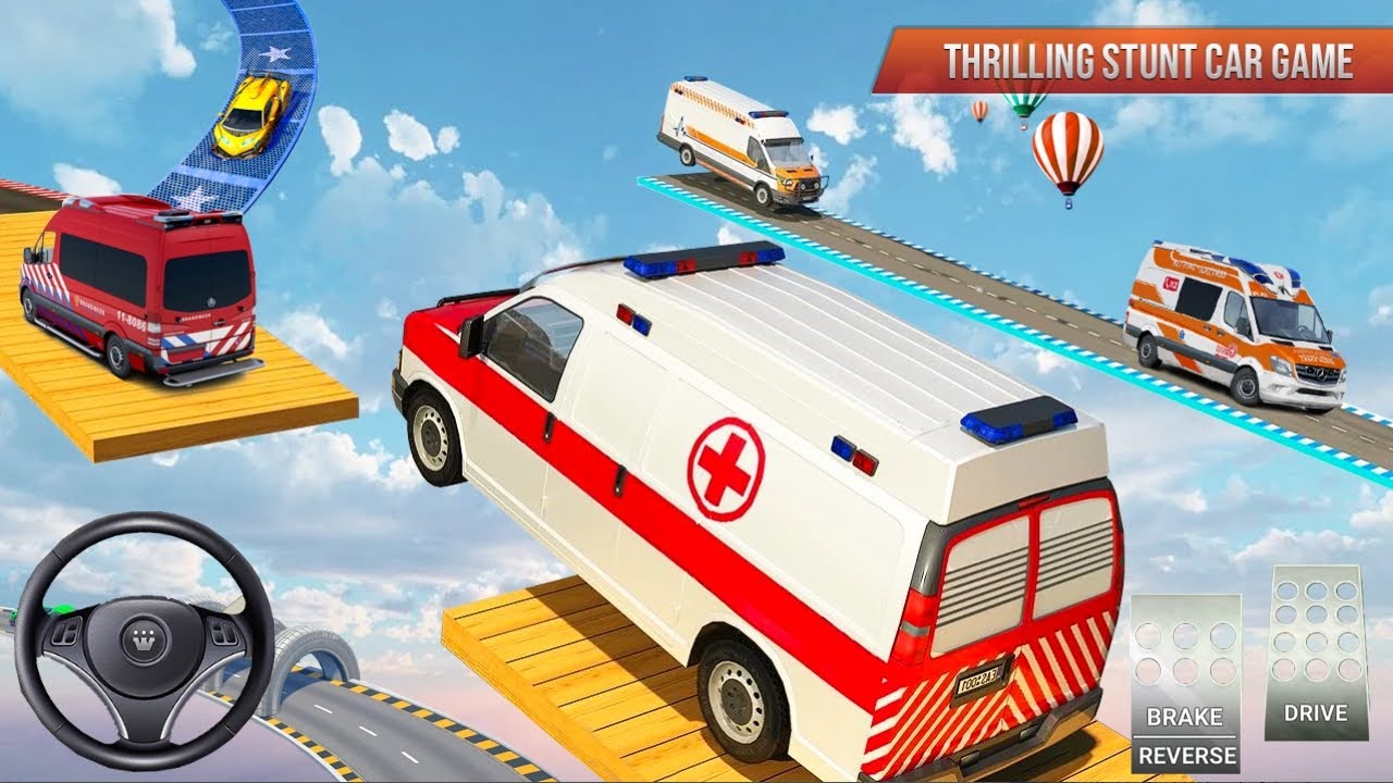 Ambulance Impossible Stunt Game -Car Driving Simulator - Best Android Gameplay