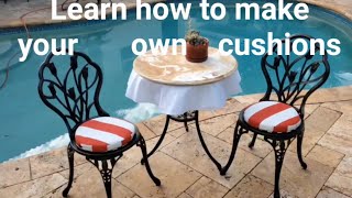 Round Seat Cushions 🔴 (Reusing Old Cushions As Inserts)