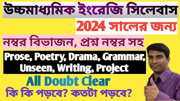 HS English Syllabus 2024 || Class 12 English Syllabus 2024 || Marks Division || Doubt Clear Video