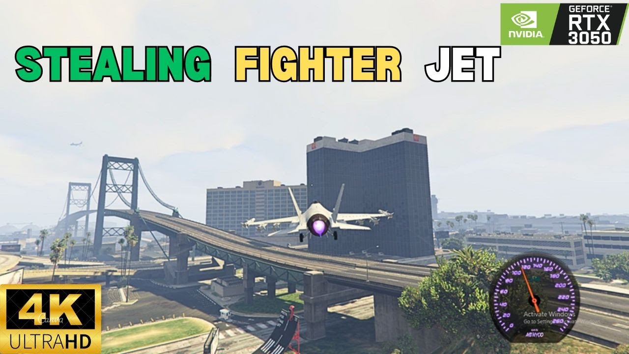 HOW TO STEAL FIGHTER JET FROM MILITARY BASE CAMP GTA V YouTube
