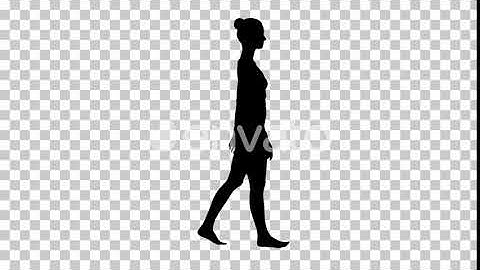 Silhouette Woman walking, Alpha Channel | Motion Graphics - Envato elements