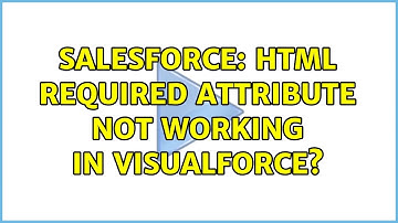 Salesforce: HTML ＜select＞ required Attribute not working in Visualforce? (2 Solutions!!)