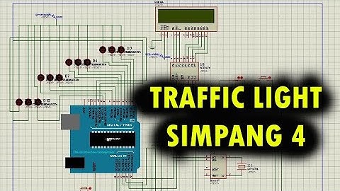 Traffic Light Simpang 4 (Proteus 7) ARDUINO