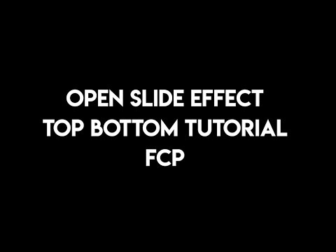 Open slide transition/ fcp tutorial