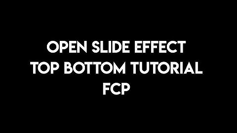 Open slide transition/ fcp tutorial