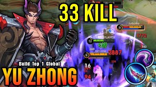 Almost SAVAGE!! Yu Zhong Beast Mode Insane 33 Kills!! - Build Top 1 Global Yu Zhong ~ MLBB screenshot 4