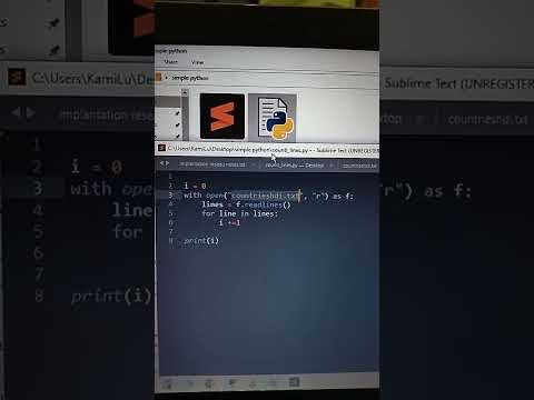 simple Python programming for beginners : Count text file lines