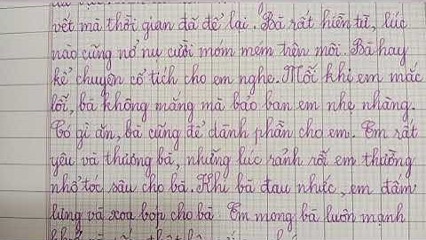 Bài văn tả ông bà của em lớp 5 năm 2024