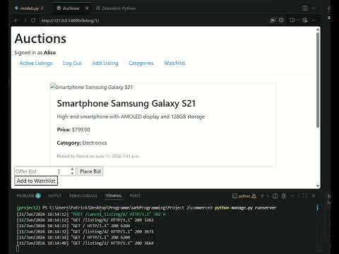 CS50 Web Programming Project 2