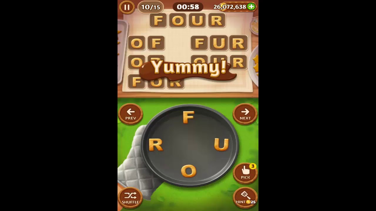 Word Cookies Bake-Off October 20, 2018 Answers